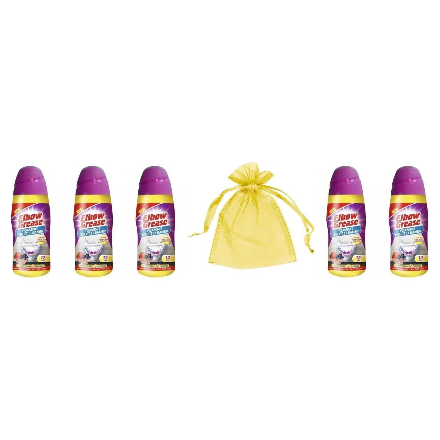 5 x Elbow Grease Foaming Cleaner Powder12 Doses,Berry Blast 500gr