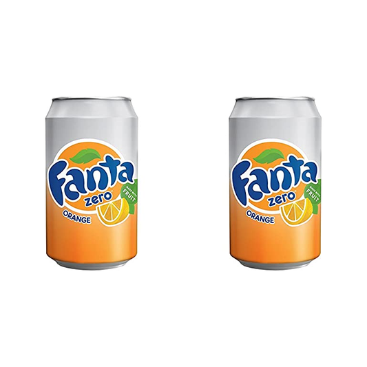 2 x Fanta Zero Orange-330ml.