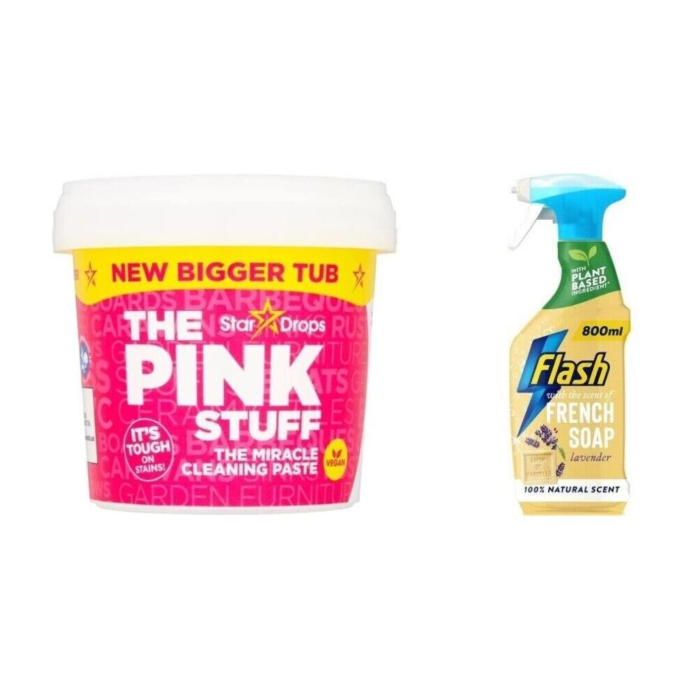 The Pink Stuff, The Miracle Cleaning Paste,850g+Flash French Soap&Lave -  OGD Commerce