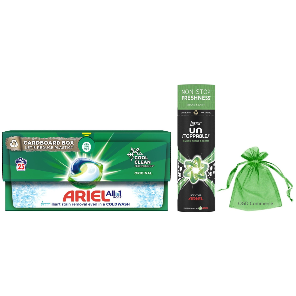 Ariel All-in-1 PODs + Unstoppables Lenor Washing Capsules, 108