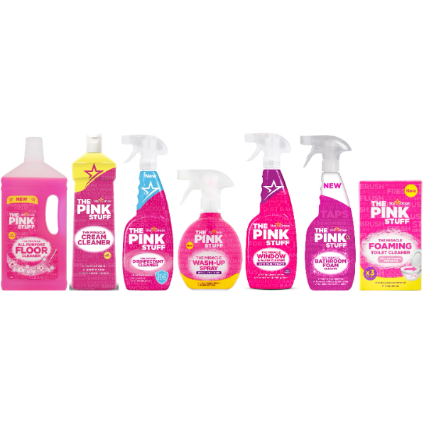 The Pink Stuff Household Cleaning Bundle, 7 pieces set