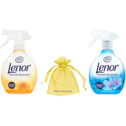 Lenor Crease Releaser Spray, Removes Creases in Fabric, 500ml, Pack of 2 Mix Scent