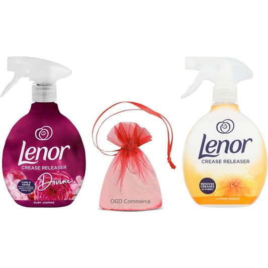 Lenor Crease Releaser Spray, Removes Creases in Fabric, 500ml, Pack of 2 Mix Scent