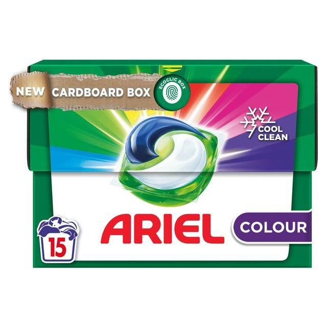 Ariel All in 1 Pods Laundry Washing Liquid Capsules Colour 15