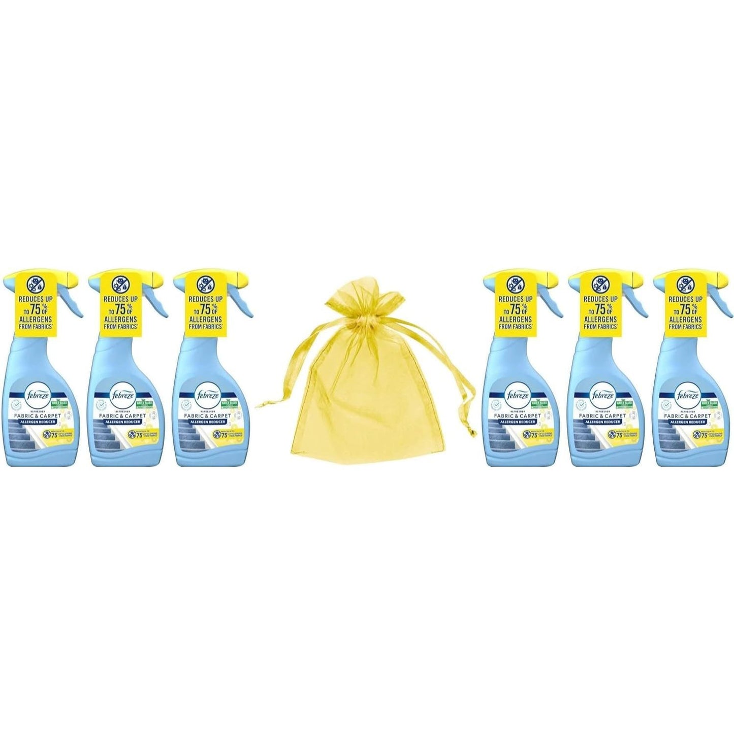 Febreze Fabric & Carpet Allergen Reducer Refresher Spray, Water Based Formula, Eliminates Odours 6x500ml.