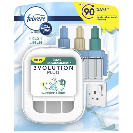 Febreze 3Volution  Air Freshener Starter Kit Fresh Linen