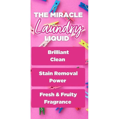 Stardrops The Pink Stuff, The Miracle Laundry Liquid Detergent, 30washes, Colour Care, 960ml