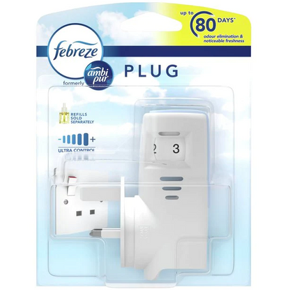 Febreze Ambi Pur Plug Air Freshener Plug-in Unit Case & Plug in Refill, Blossom & Breeze Scent