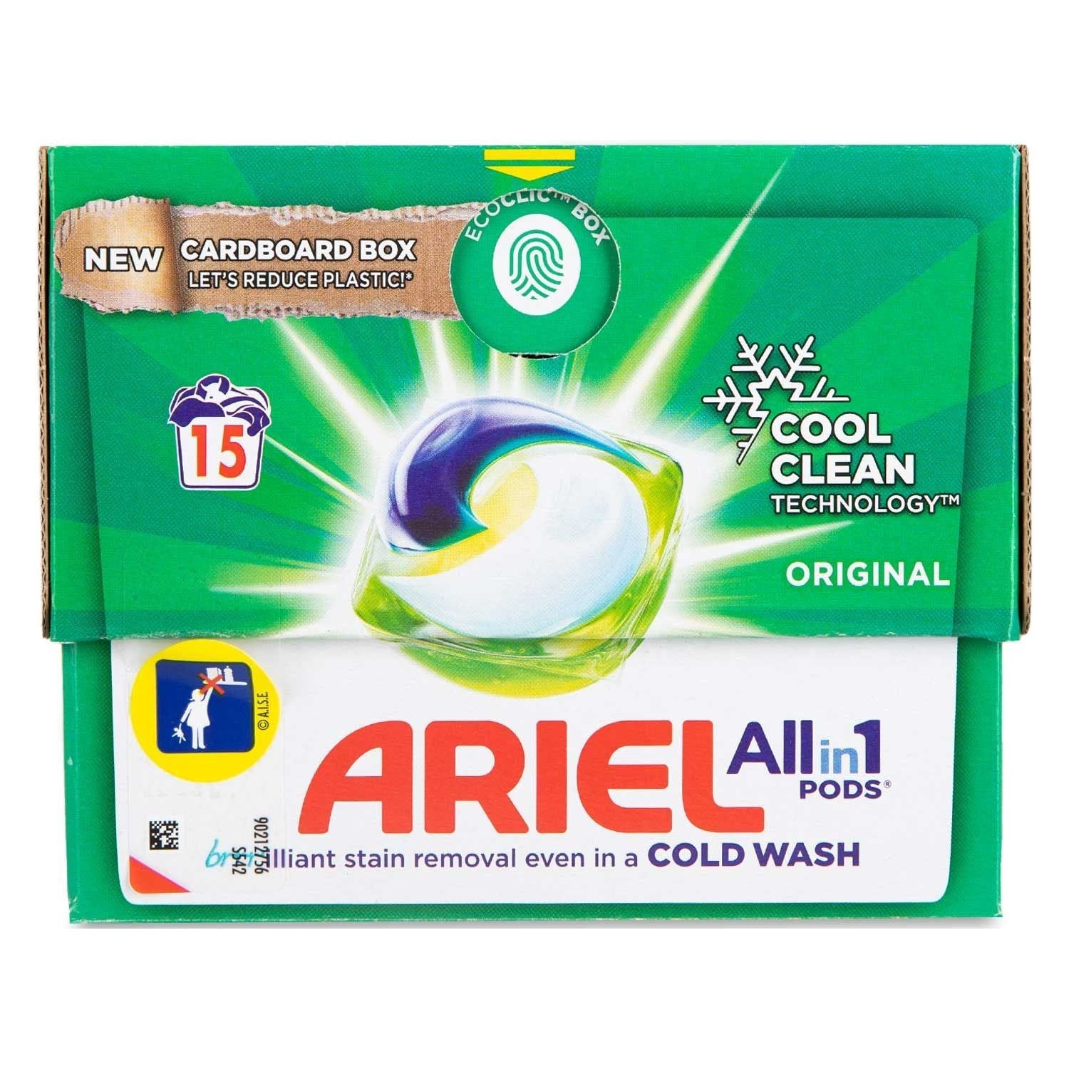 Ariel All in 1 Pods Laundry Washing Liquid Capsules Original 15 washes -  OGD Commerce