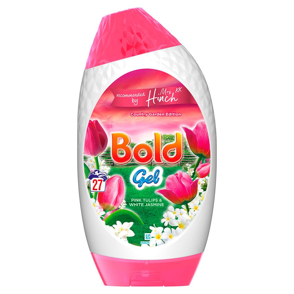 Bold & Lenor Laundry Washing Pack, Pink Tulips & White Jasmine Scent: Washing Gel & Scent Booster Beads