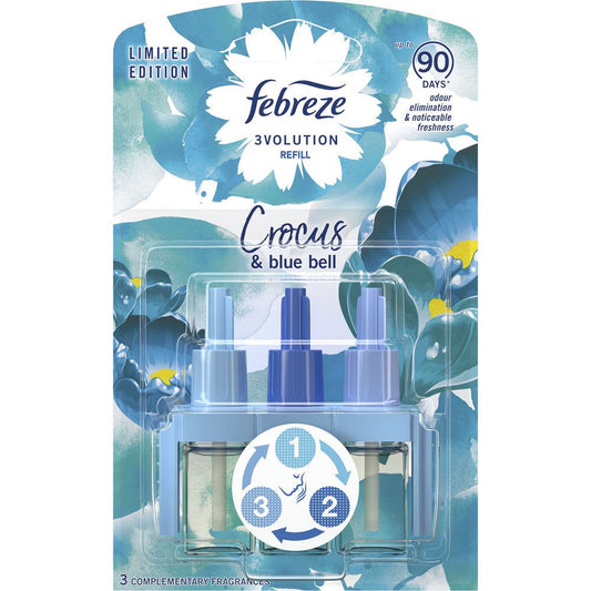 Febreze Ambi Pur 3volution Plug In Air Freshener Refill - Crocus & Blue Bell Scent, 20ml