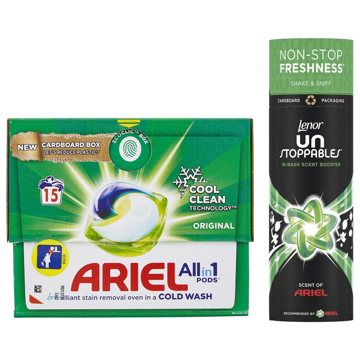 Ariel, Lessive, All in 1, Pods + Lenor Unstoppables, 12 pc