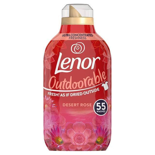 Lenor Outdoorable Fabric Conditioner, Ultra Concentrated Freshness, 55washes, 770ml, Desert Rose Scent
