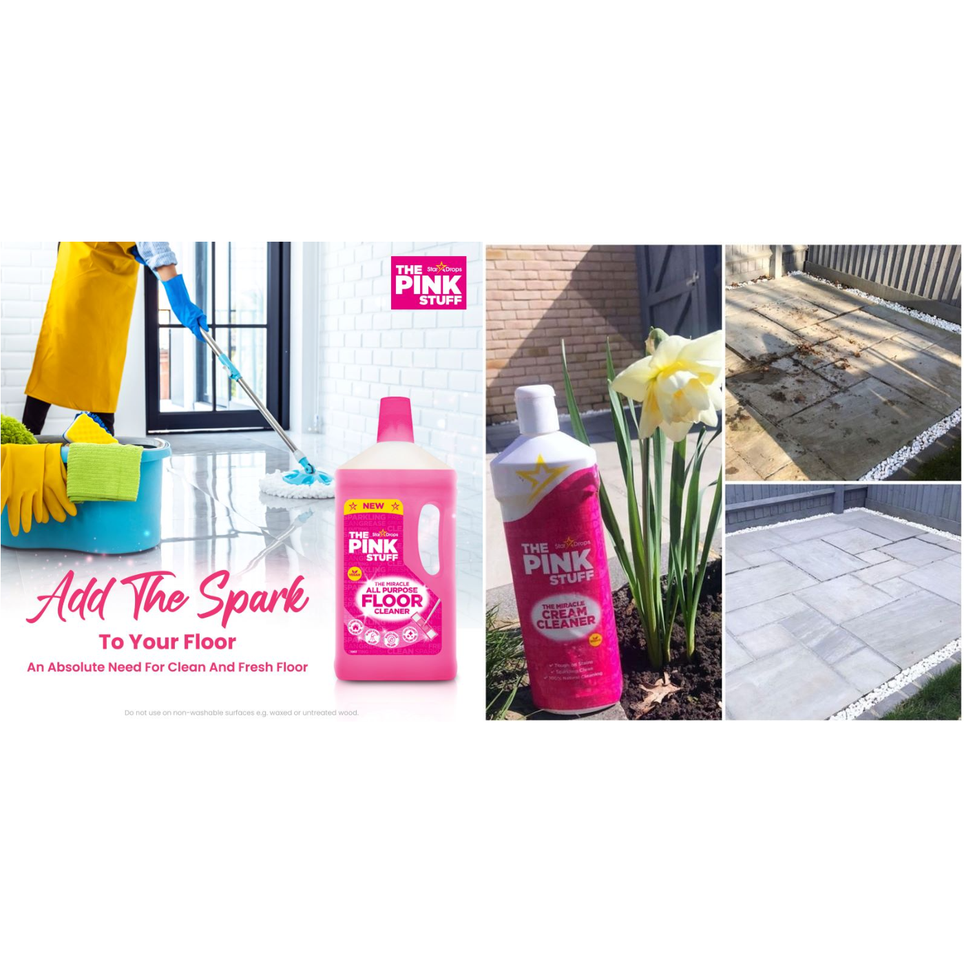 Stardrops - The Pink Stuff - The Miracle Bathroom Foam Cleaner 750ml 3-Pack  Bundle (3 Bathroom Foam Spray)