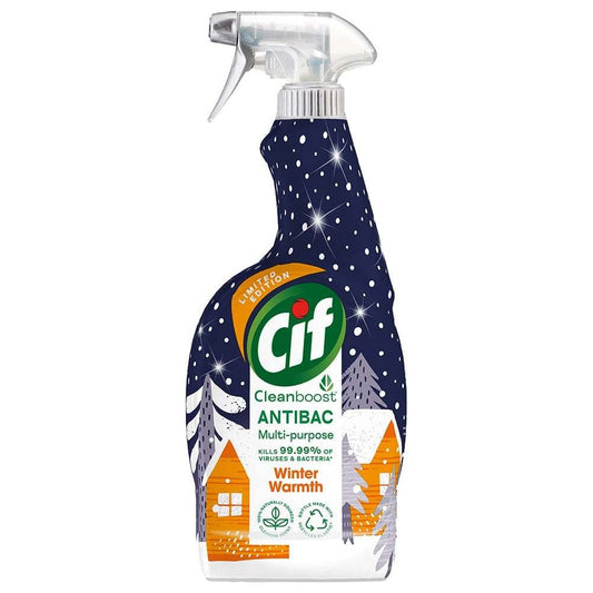 Cif Cleanboost Antibacterial Multi Purpose Cleaning Spray, Winter Warmth Scent, 700ml