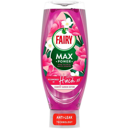 Fairy Max Power Washing Up Liquid, Pink Tulips & White Jasmine Scent, 640ml