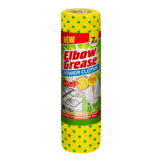 Elbow Grease Power Cloths with Scrub Dots, Pack of 7