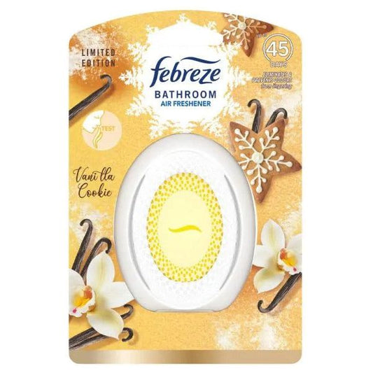 Febreze Bathroom Air Freshener, Small Spaces Refresher, Vanilla Cookie Scent, 7.5ml