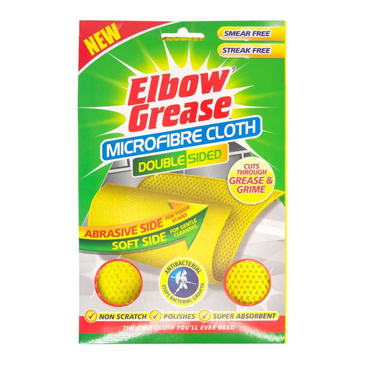 Elbow Grease Microfibre Cloth, Double Sided, cuts Through Grease and Grime, 1Pk