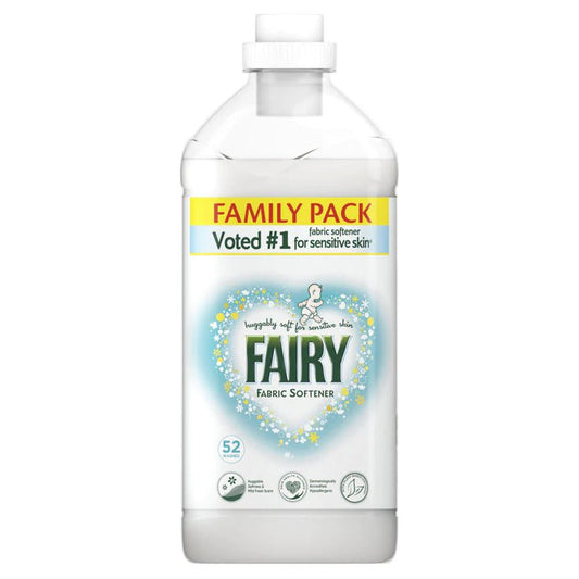 Fairy Original Fabric Softener, 52washes, for Sensitive Skin, 1.82L