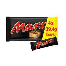 Mars Chocolate Bars 4 X 39.4G
