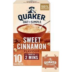 Quaker Oat So Simple Sweet Cinnamon Porridge Sachets 10x33g