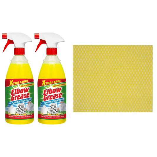 2 x Elbow Grease All Purpose Degreaser 1L+Cleaning cloth