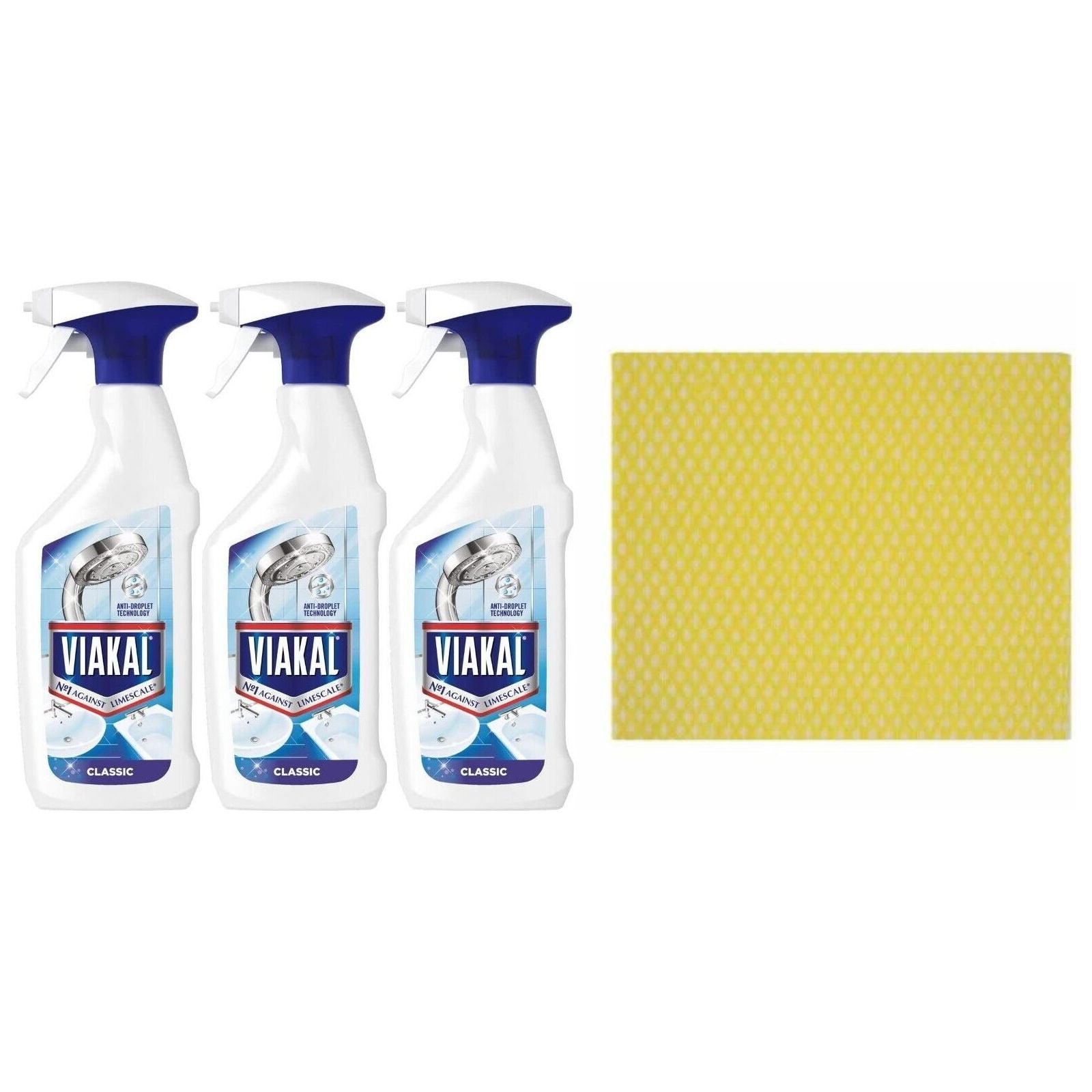 3 x Viakal Classic Remover Spray & Anti-Droplet Technology500ml+Cleani -  OGD Commerce
