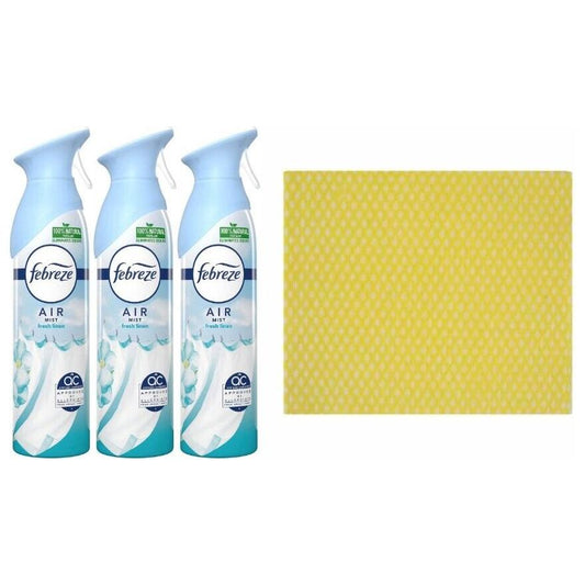 3 x Febreze Aerosol Mist, Air Freshener Spray 300ml,Fresh Linen