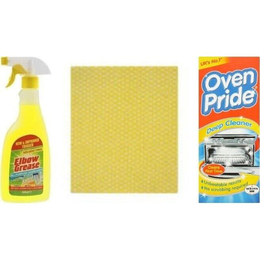 Oven Pride Complete Deep Cleaner500ml+Elbow GreaseAll Purpose500ml+CleaningCloth