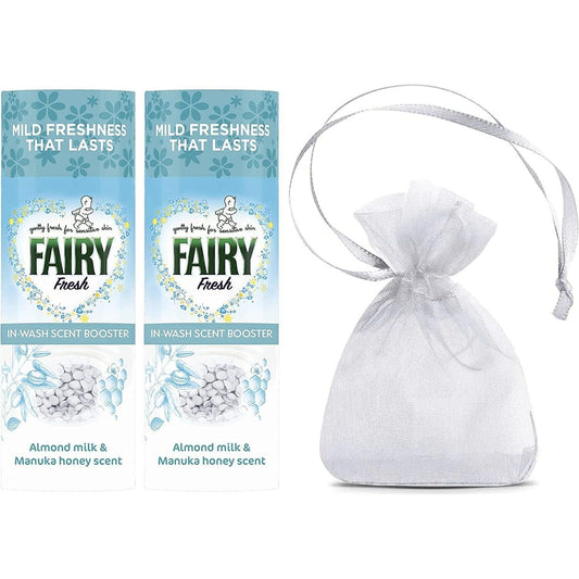 2 x Fairy Fresh in Wash Scent Booster Beads- Almond Milk & Manuka Honey 176G