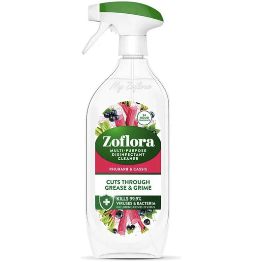 Zoflora Multipurpose Disinfectant Cleaner Spray, Rhubarb & Cassis Scent, 800ml